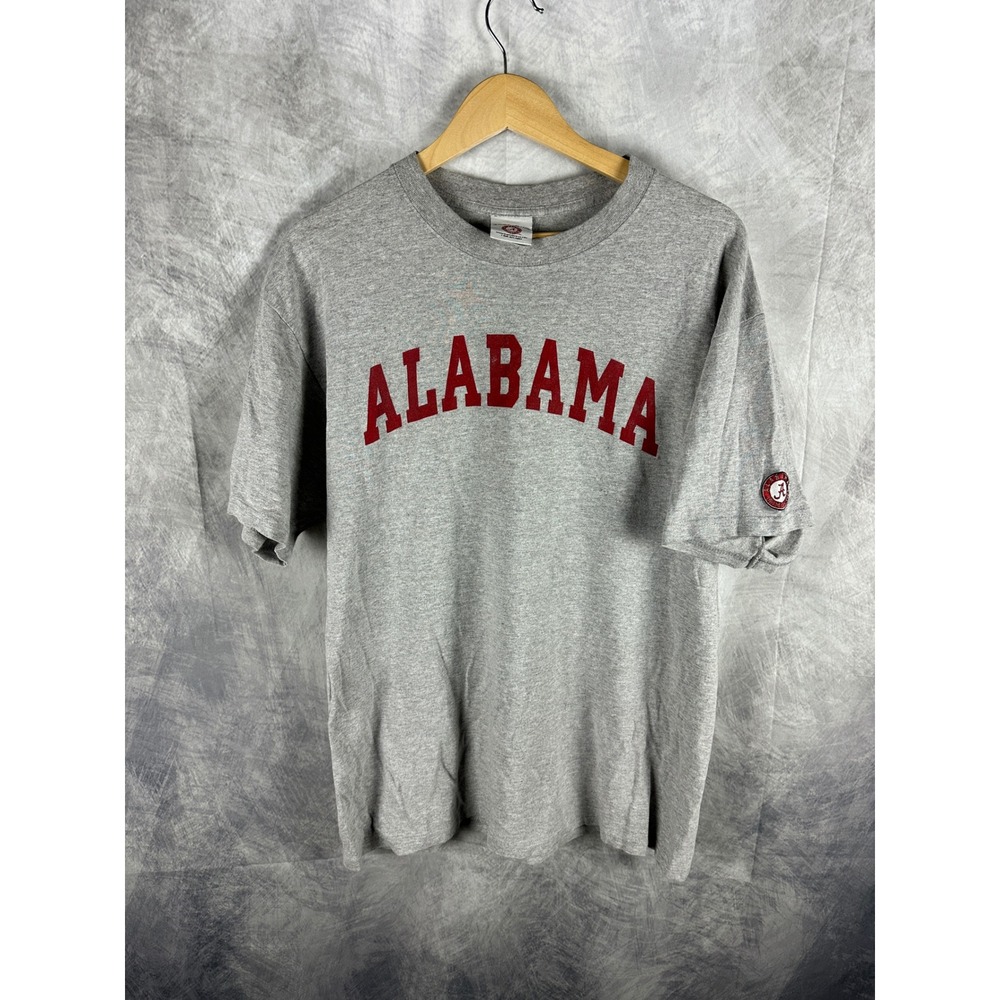 Alabama Crimson Tide Mens Large Gray TShirt The Cotton Exchange NCAA Graphic Tee